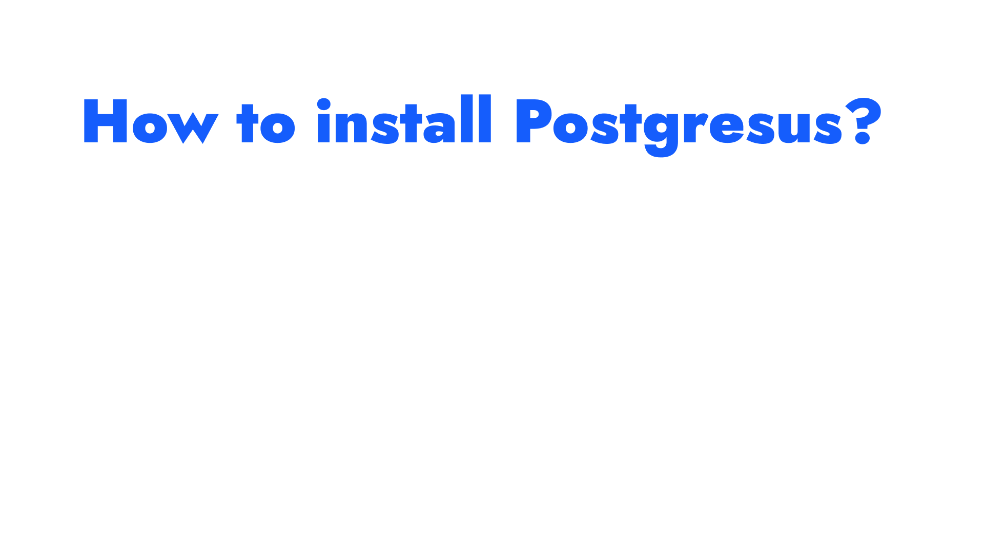 How to install Postgresus on VPS